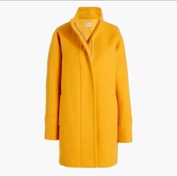 J. Crew Jackets & Blazers - J.CREW Ochre Mustard Yellow Wool Blend City Coat Jacket Sz 4